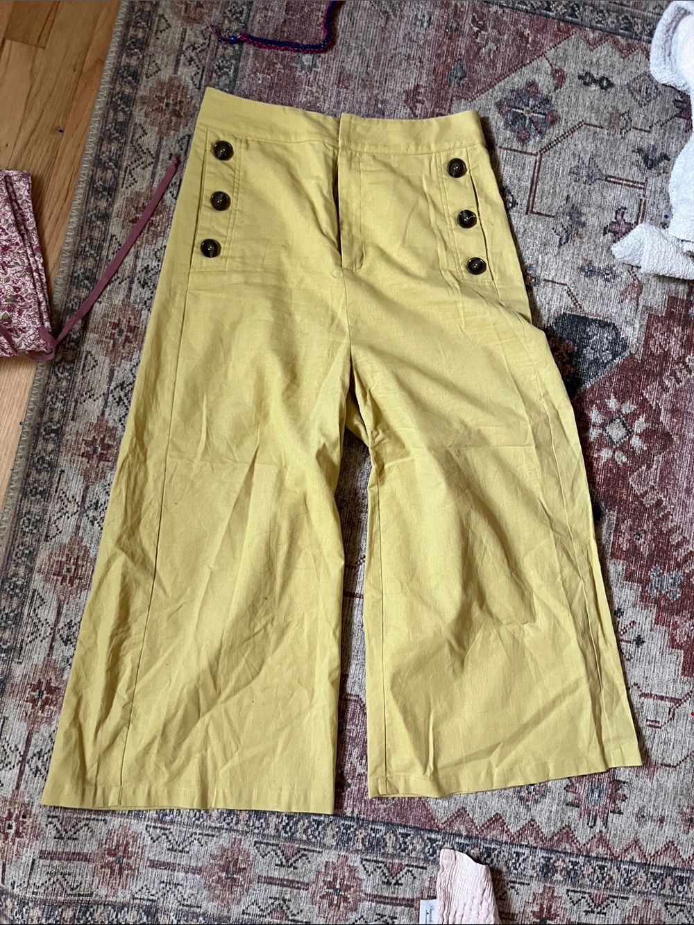 DO+BE Wide-Leg Sailor Chinos in Mustard